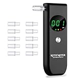 ケトン体測定器【昇級版 】ケトンブレスメーター 呼気式 Ketosis呼吸分析測定器 ケトン体確認 糖質制限 Ketosis 測定器 脂肪燃焼 Ketosis Keto 高精度 ケトンテスター マウスピース10個付き - 呼吸中のケトンシスを正確に監視