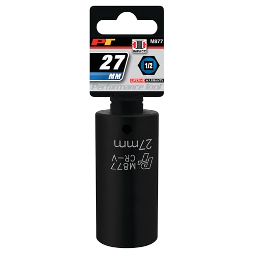 Image of Performance Tool M877 1 /2-Inch Drive 6pt Impact Socket, 27mm