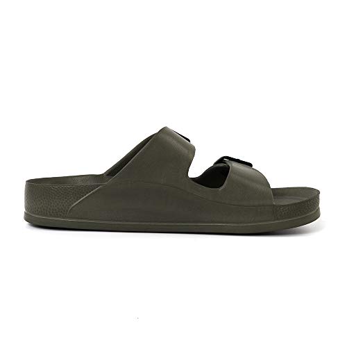 Image of Luffymomo Women's Eva Double Buckle Slides Sandals | Soft Footbed Adjustable Slip on Sandals, Comfortable Summer Beach