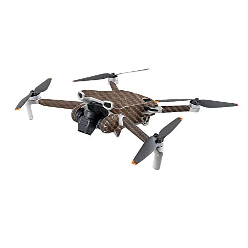 Image of MightySkins Carbon Fiber Skin Compatible with DJI Mini 3 - Brown Linen | Protective, Durable Textured Carbon Fiber Finish | Easy to Apply | Made in The USA