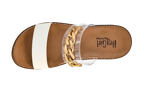 Corkys Footwear Womens Nightcap Wedges With A 2.5 Inch Heel, Corkys Signature Soft Memory Foam EVA Insoles For All Day Wear, A Slip-on Design, And Two Straps With A Chunky Chain, Perfect For A Night On The Town4