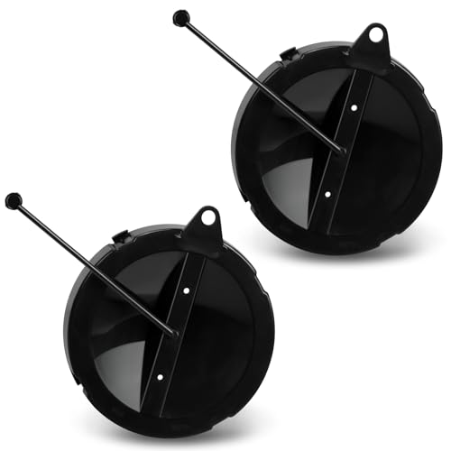 A040338BK Hose Carrier Cap/Strap for Valterra RV Sewer Hose Carrier, Replacement Storage Tube Holder Cover, End Caps with Strap Secure for Camper Waste Water Tank Vent Holder Black,2 PCS