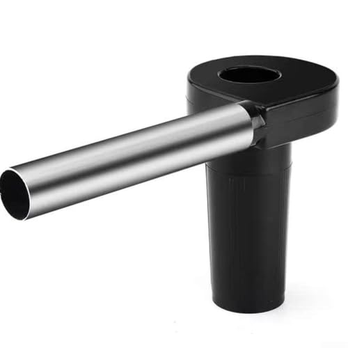 Ventilatore elettrico portatile per barbecue, con tubi in alluminio da 6 cm e 12 cm, a batteria, per barbecue all'aperto, picnic, campeggio e cucina