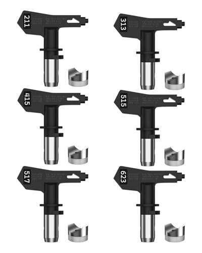 SICOPRO Airless Spray Gun Tip, 5 Pieces Spray Nozzle Spray