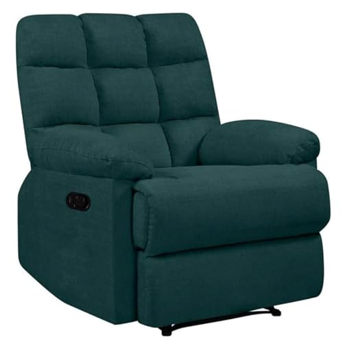 Image of Torque - Flumin 1 Seater Fabric Manual Recliner | Recliner Chair for Living Room, Office, Bedroom (Teal) | 1 Year Warranty