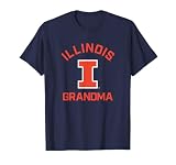Campus Lab University of Illinois Fighting Illini Arched Grandma T-Shirt, Small, Blue