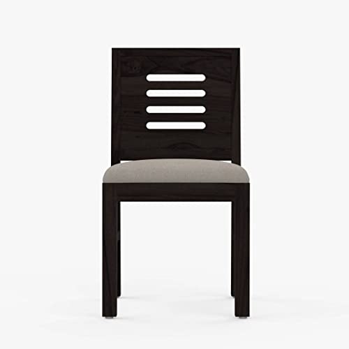 Image of SHRI MINTU'S ART Solid Sheesham Wood Dining Table 6 Seater | Six Seater Dinning Table with 6 Chairs for Home | Dining Room Sets for Kitchen & Restaurants | Chairs with Cushion | Walnut Finish