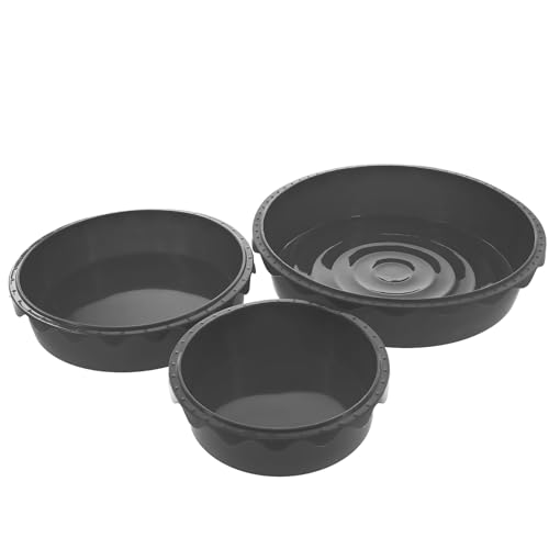 Coolinato 3er Set Silikon Backformen rund 16 cm 20 cm und 26 cm, Rot, Silikonformen zum Backen von Kuchen und Desserts, inkl. 4 Rezepte (Grau)
