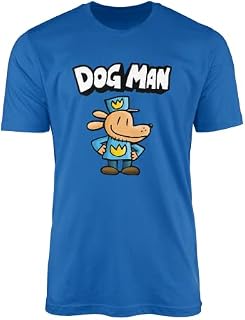 Dogman T-Shirt Top Tee - World Book Day Comedic Graphic Novel Comic Story Book Action Novel Kids Childrens Young Teen Dog Super Hero School Gifts Presents (9-11 Years, Blue Prime)