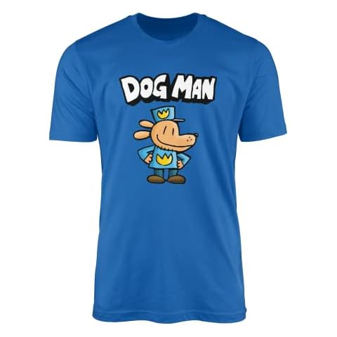 Dogman T-Shirt Top Tee - World Book Day Comedic Graphic Novel Comic Story Book Action Novel Kids Childrens Young Teen Dog Super Hero School Gifts Presents (9-11 Years, Blue Prime) Cover