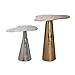 Produktbild GILDE 2er Set Beistelltisch Organica aus Aluminium - organische Form - metallische Optik - goldfarben/silberfarben - Höhe 59cm x Breite 58cm