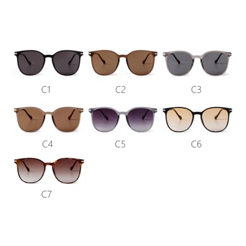 Lunettes de soleil rondes rétro à rivets unisexes verres dégradés