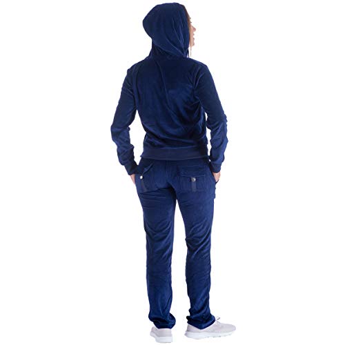 Image of Velour Tracksuit Womens 2 Pieces Joggers Outfits Jogging Sweatsuits Set Soft Sports Sweat Suits Pants