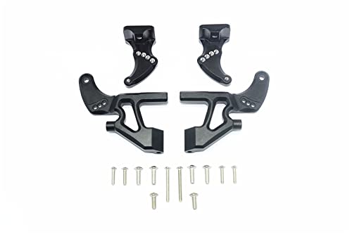 GPM Upgrades Aluminum Rear Wing Mount Full Set for E-REVO 2.0 (86086-4) RC Cars (Black)