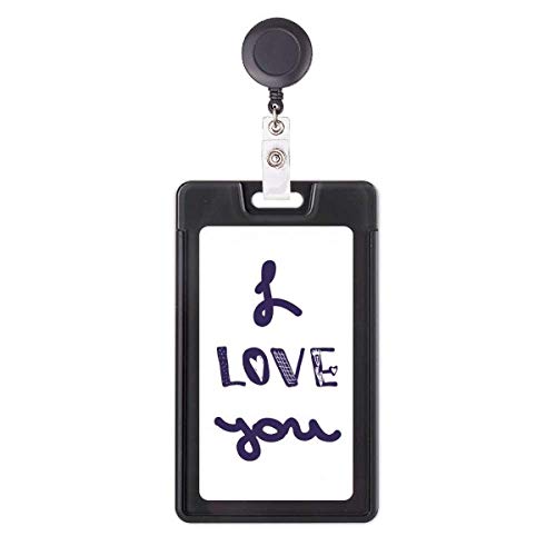 Funda retráctil para tarjeta "I Love You" para evitar pérdidas de identificadores laborales