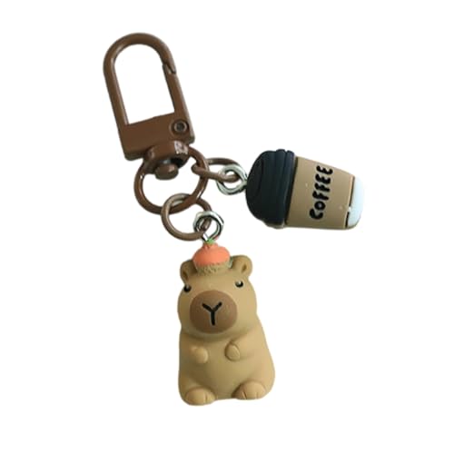 Capybara Lover's Resin Keychain Eye Catching 3D Keyring for Everyday Use