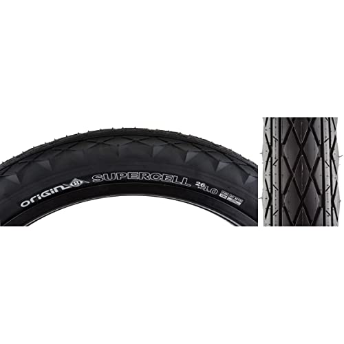 Origin8 Supercell Folding Bead Fat Bike Tires, 26 x 4.0, Black/Black