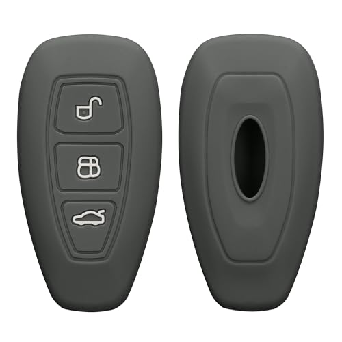 kwmobile Cover Chiavi Auto Compatibile con Ford con 3 tasti Keyless Go - Custodia Protettiva Chiave Auto Copri Telecomando Gomma - Portachiave Macchina Silicone
