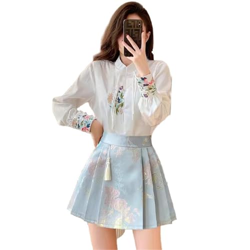 Chemise style national chinois GUOYUXIAO à manches longues pour femme