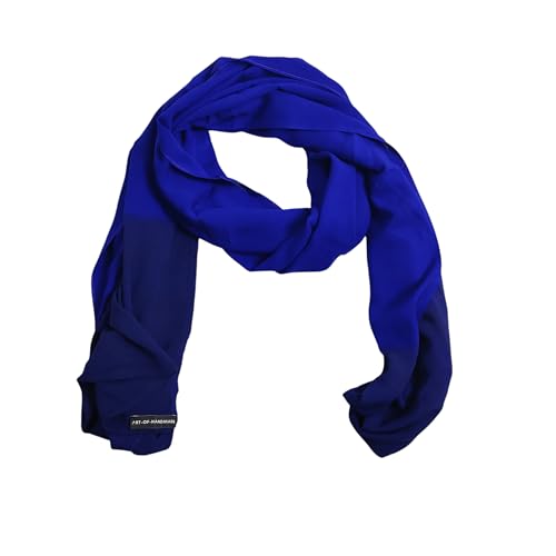 Blue Cotton Handmade Scarf – Lightweight Shawl, Wrap, Head Wrap & Hair Scarf for Women – Boho, Ethnic, Desert Nomad Style – Soft Natural Cotton Fashion Accessory