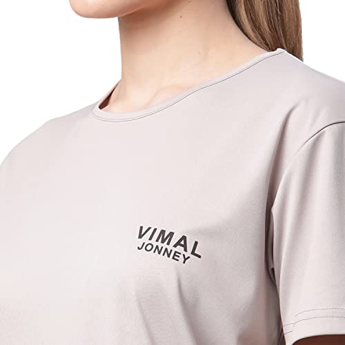 Image of Mack Jonney Dryfit Lycra Solid Slim Fit T-Shirt for Women (Pack of 2)-Dryfit T L.Gry OLV 002-P