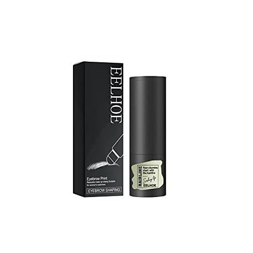 Ögonbryn stämpel återanvändbar Brow Stamp vattentätt bryn pulver stencilsats, hållbar makeup naturliga ögonbryn snabbt färga ögonbryn brow finer för kvinnor nybörjare (mörkbrun)