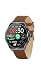 Produktbild Knauermann PRO 3 (2024) Schwarz - Gesundheitsuhr Smartwatch mit Telefoniefunktion - EKG + HRV und SOS Funktion - AMOLED Display- BT Bluetooth - Schlafapnoe - Echtlederband Braun, 14-24, rund