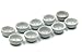 10 assiettes en céramique blanche n°13 maison de poupée miniatures nourriture cuisine taille 1.5mm