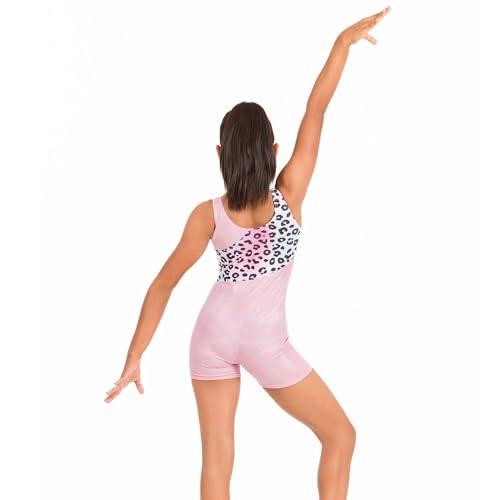 Image of IKAANYA Girls Unitard or Biketard for Gymnastics, Dance, Acrobatics or Swimming (Ages 3-15)