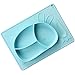 Tomaibaby Piatto Diviso per Bambini Piatto per Scomparto per Bambini in Silicone Ventosa Infrangibile Multifunzionale Vasellame per Alimenti per Bambini Piatto per Alimenti Separato