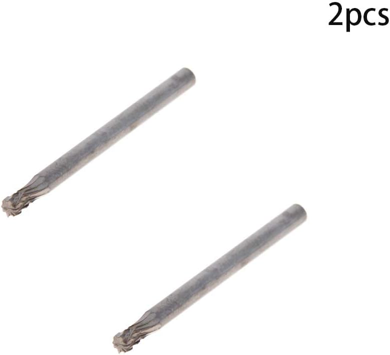 Auniwaig Rotary Files, 3mm Dia,Double Pattern Tungsten Steel Alloy 1/8" Shank Top Toothed Cut Cylindrical Shape Rotary Burrs Tool for Die Grinder Drill Bit Wood Soft Metal Carving Polishing 2PCS