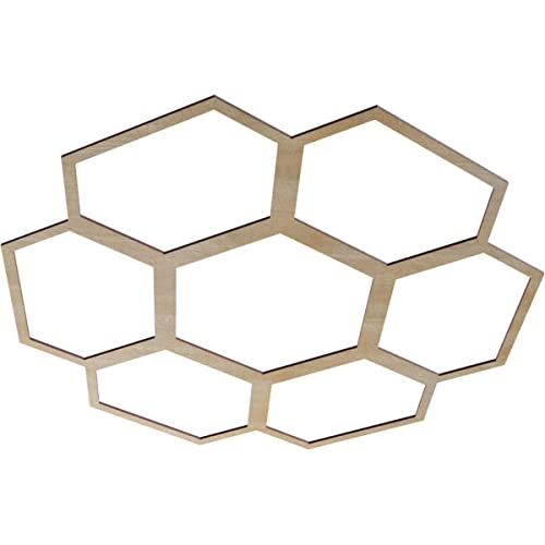 Image of Ekena Millwork 40 inchOD x 17 1 /8 inchID x 1 /4 inchT Florin Wood Fretwork Pierced Ceiling Medallion, Birch