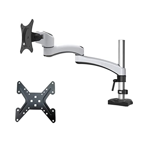 Soporte de monitor pesado con rotación 360 y brazo doble para pantallas LCD de 10 a 27 pulgadas