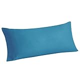BEDELITE 100% Bamboo Long Pillow Case Body Pillow Cover, Luxury Breathable & Silky Soft Body Pillow Pillowcase, Cooling Full Body Pillow Case for Hot Sleepers, Night Sweats(Teal, 20x54 Inches)