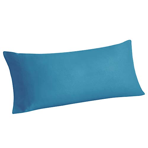 Image of BEDELITE Body Pillow Pillowcase, Rayon from Bamboo, Teal, 20 inchx54 inch | Cooling and Breathable Body Pillow Cover for Hot Sleepers & Night Sweats, Silky Soft Full Long Pillow Case, Envelope Closure