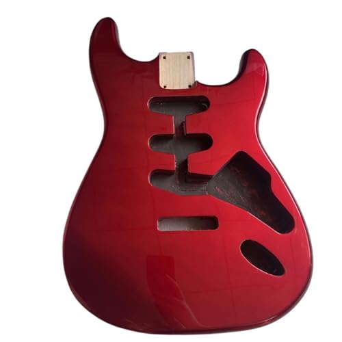 木製エレキギター本体 プロ仕様のパフォーマンスタイプSTエレキギター本体交換パーツDIYアクセサリー(Red)