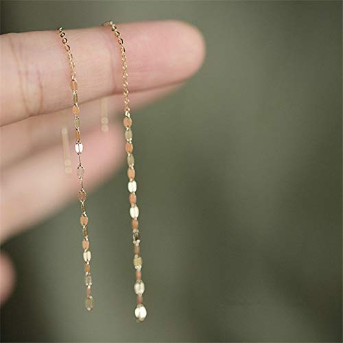Boucles d'oreilles à étalons de chaîne en argent anti irritation