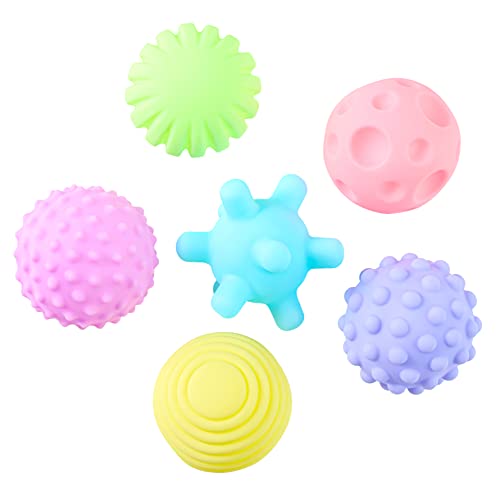 Tamu Style Puppy Chew Toys For Teething, 6 Pack, Soft Colorful Vinyl, Fun Ball Shapes, Mentally Stimulating Shapes And Audible Squeaker, Promotes Active, Healthy Play And Even Float In Water #TOP5