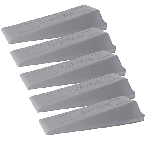 IRONTITE® Lot de 5 cales de porte antidérapantes, butées de porte robustes en caoutchouc, idéal pour la maison et le travail Cover