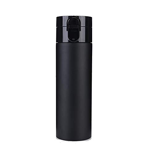 MH-LAMP Bouteille Isotherme Pop, Bouteille d'eau Boucle, L'Écran OLED, Affiché la Température, Bouteille d'eau Lavable, Acier Inoxydable, Camping Randonnée,Noir Cover