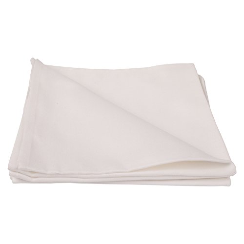 LinenMe X12 Plain Cotton Napkins, 18 x 18, White