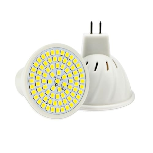 SIYTREWQS, 10�p�b�N�ALED�X�|�b�g���C�g�����vAC110V E27/E14/GU10/MR16 48/60/80LEDs-2835SMD LED�d��(Cold White MR16,60LEDs)