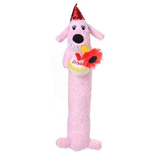 Multipet Happy Birthday Dog Loofa Toy - Assorted Colors (Either Blue or Pink)