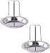 BETOY 2 Pezzi Chicken Roaster Rack, Spiedo per Pollo Antiaderente Rack per arrosto di Pollo in Acciaio Inox Supporto per Pollo Verticale Antiaderente Supporto per Pollo per Barbecue per Forno o Grill