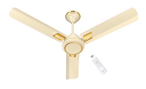 Image of Sujata Kinetica BLDC Ceiling Fan 1200mm | 3 Years Warranty | Ceiling Fan for Living Room & Bedroom, Remote Fans Ceiling Fans 5 Star BEE Rating, Powerful Airflow, Savings Upto 60% (Ivory Gold)