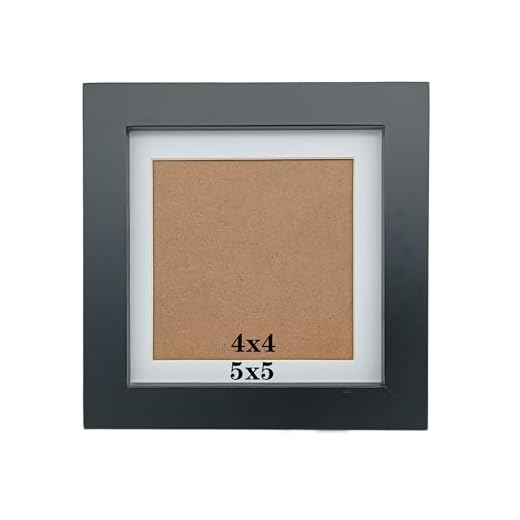 5x5 Picture Frames with 4x4 Opening Mat. 5x5 Black Square Photo Frame. Solid Wood, Plastic Panel.The Protective Film Must be Removed.The Tabletop or The Wall.