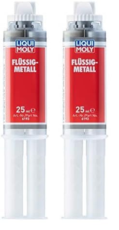 LIQUI MOLY Flüssig-Metall | 25 ml | Klebstoff | Art.-Nr.: 6193, farblos (Packung mit 2)