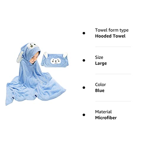 Visen Premium Hooded Towel For Kids,-28×55 Inch Large Size Kids Bath Towel,Ultra Soft Hooded Towel Wrap For Boys Girls, Highly Absorbent Bathrobe Blanket Gifts For Toddlers Shower #TOP7