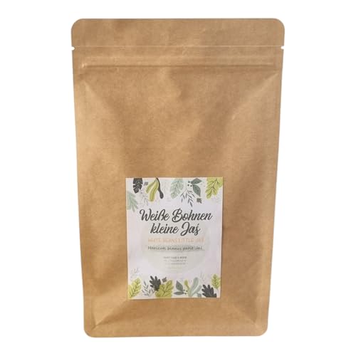 Weiße Bohnen Jaś Zwergartig 2 kg – Ganze Bohnen, 2000 g, unbehandelt, ohne Zusätze, ideal für herzhafte Gerichte, Eintöpfe, Suppen und Beilagen