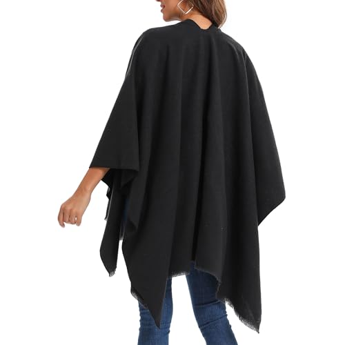 Women Large Shawl Wraps Soft Warm Copy Pashmina Shawl Lightweight Travel Knitted Scarf With Front Cross Tab4